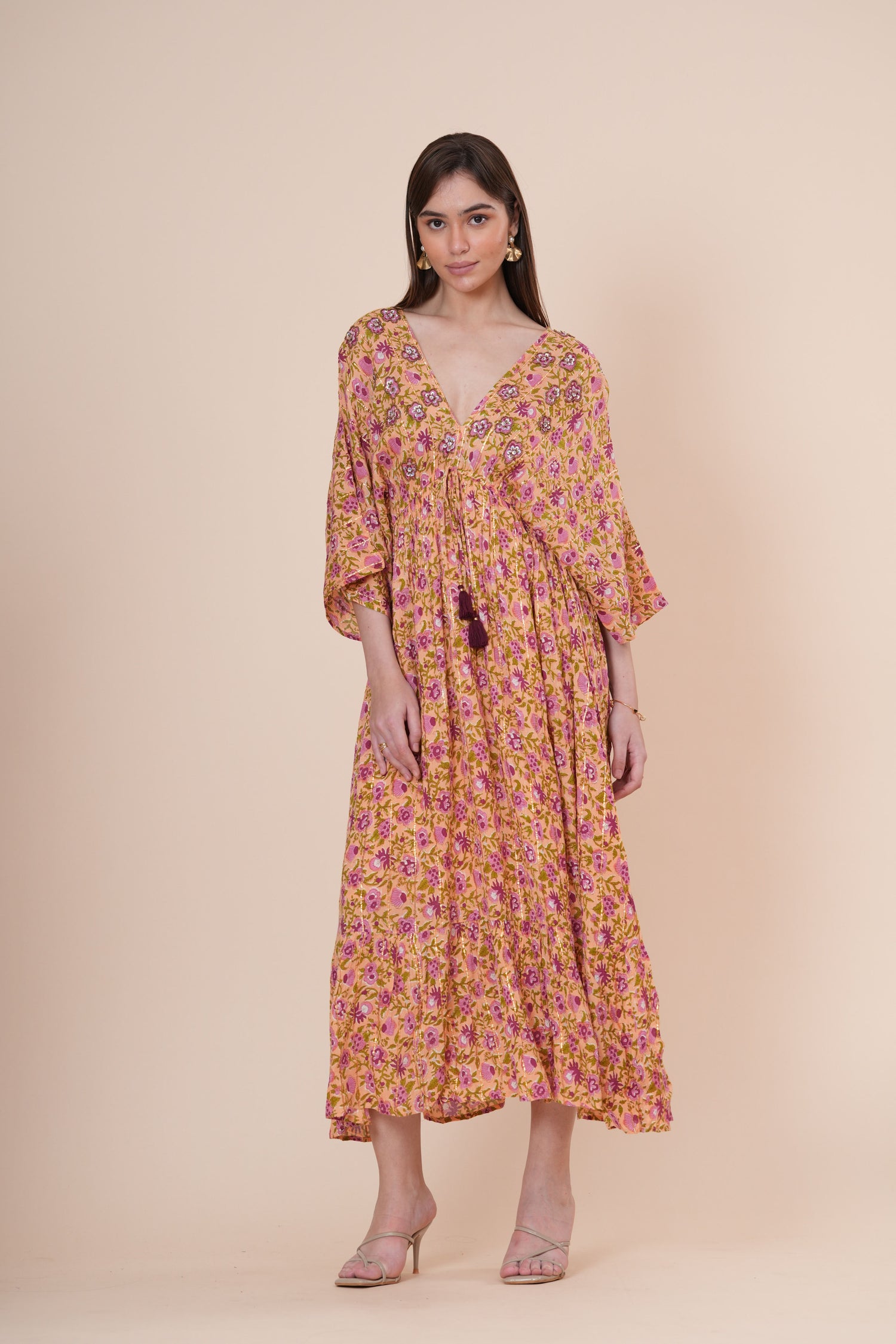 Vestido Midi Halter Estampado