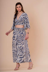 Conjunto Cropped con Manga Campana y Pantalón Smocked